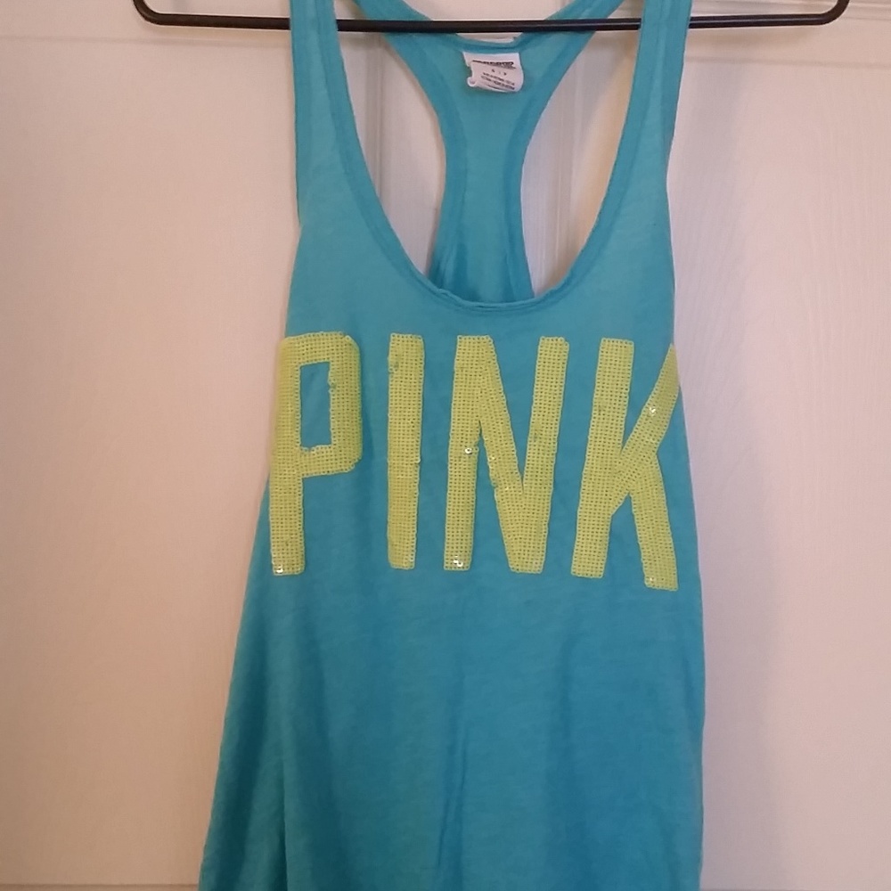Pink Teal Tank Top, Victorias Secret